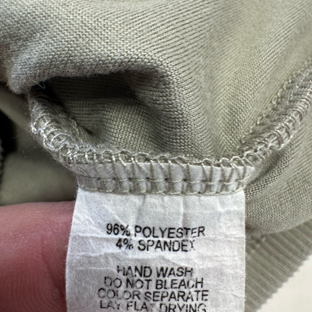 Live in the Moment Women’s Sz S Olive Green Square Neck Henley Ribbed Shirt Top - Picture 3 of 6
